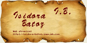 Isidora Batoz vizit kartica